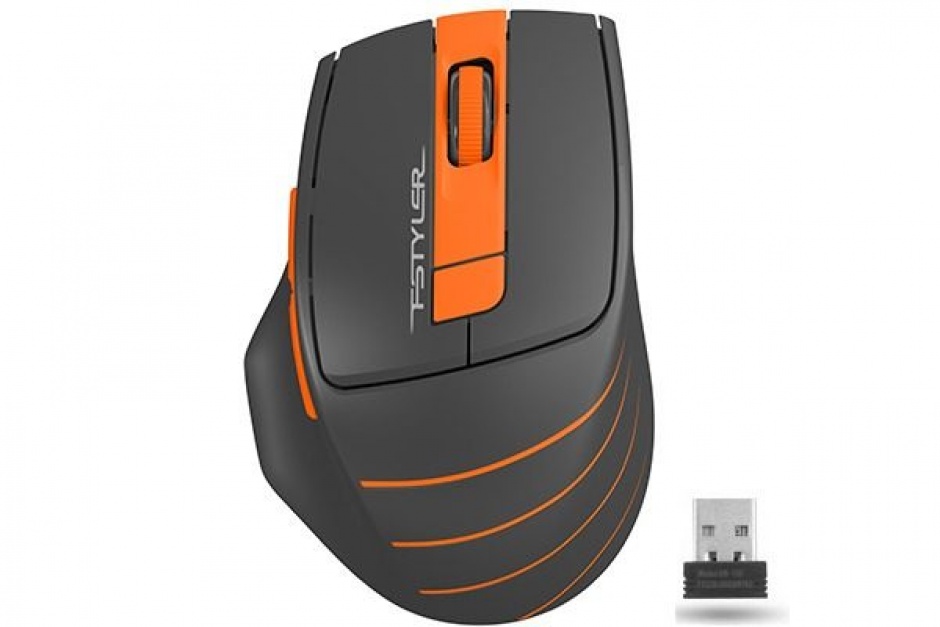 Imagine Mouse wireless A4Tech Fstyler Negru/Orange, FG30 Orange